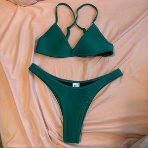 Hoaka Emerald Green Bikini Set